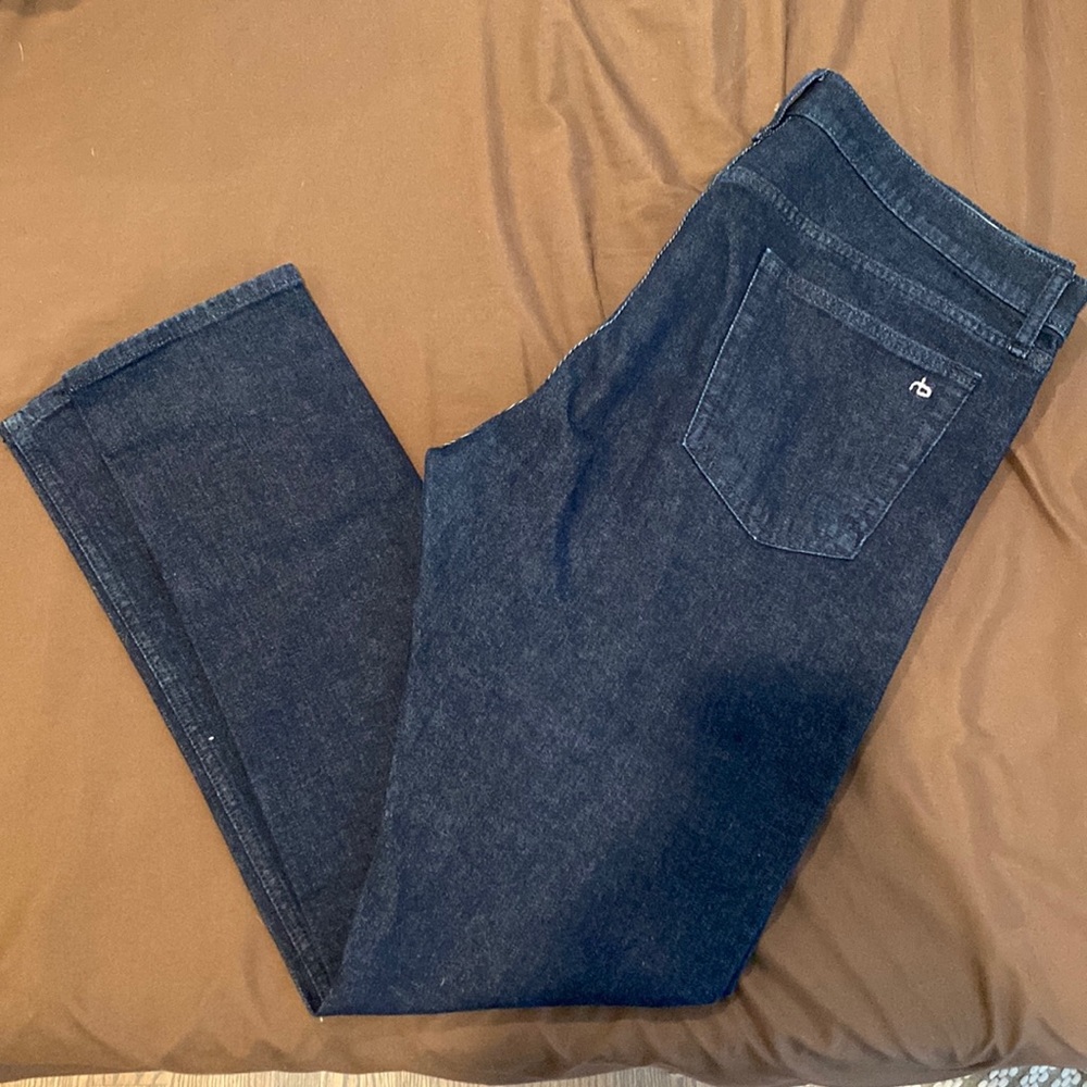 Rag & Bone Skinny Fit Jeans. SIZE 36/32. COLOR: Dark Blue
